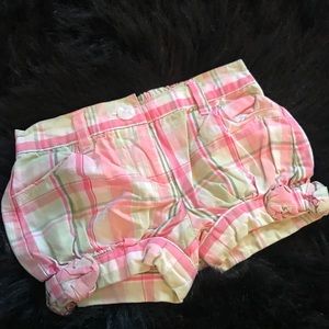 Janie and Jack Girls’ Plaid Shorts size 3-6 months